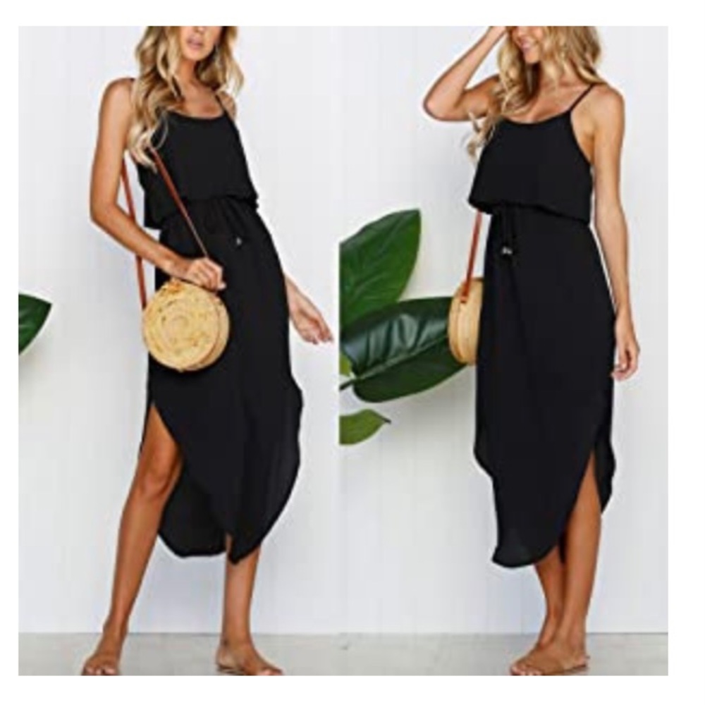 NWT Black Midi Dress